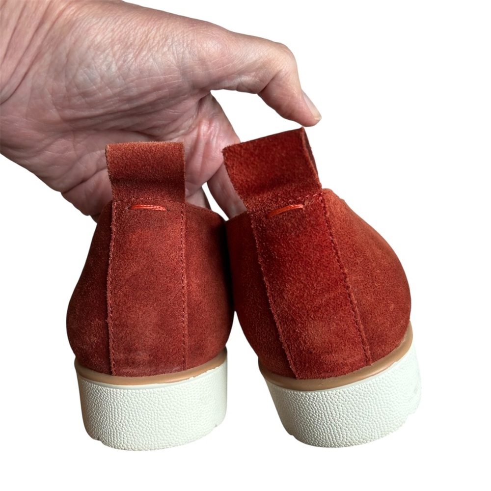 Eileen Fisher Rust Brick Wedge Ballet Suede Loafers Flats 8 - Picture 7 of 9